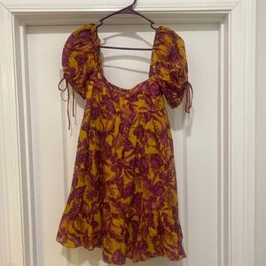 Olivaceous baby doll dress